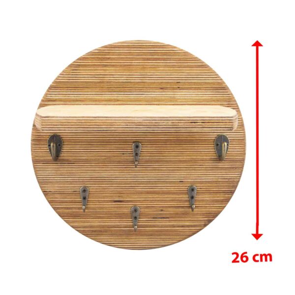 جاکلیدی چوبی دیواری مدل شلف دار